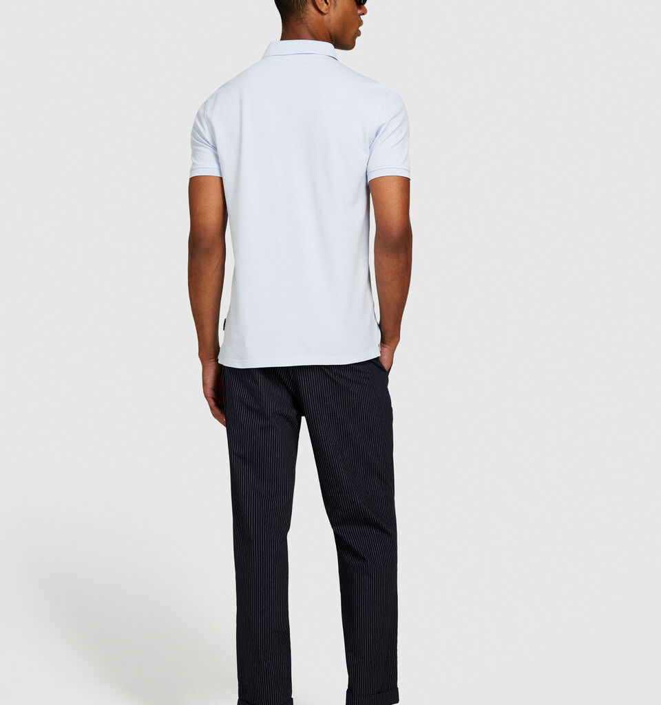 Slim fit polo - men's polos - Light Blue | Sisley image number 3